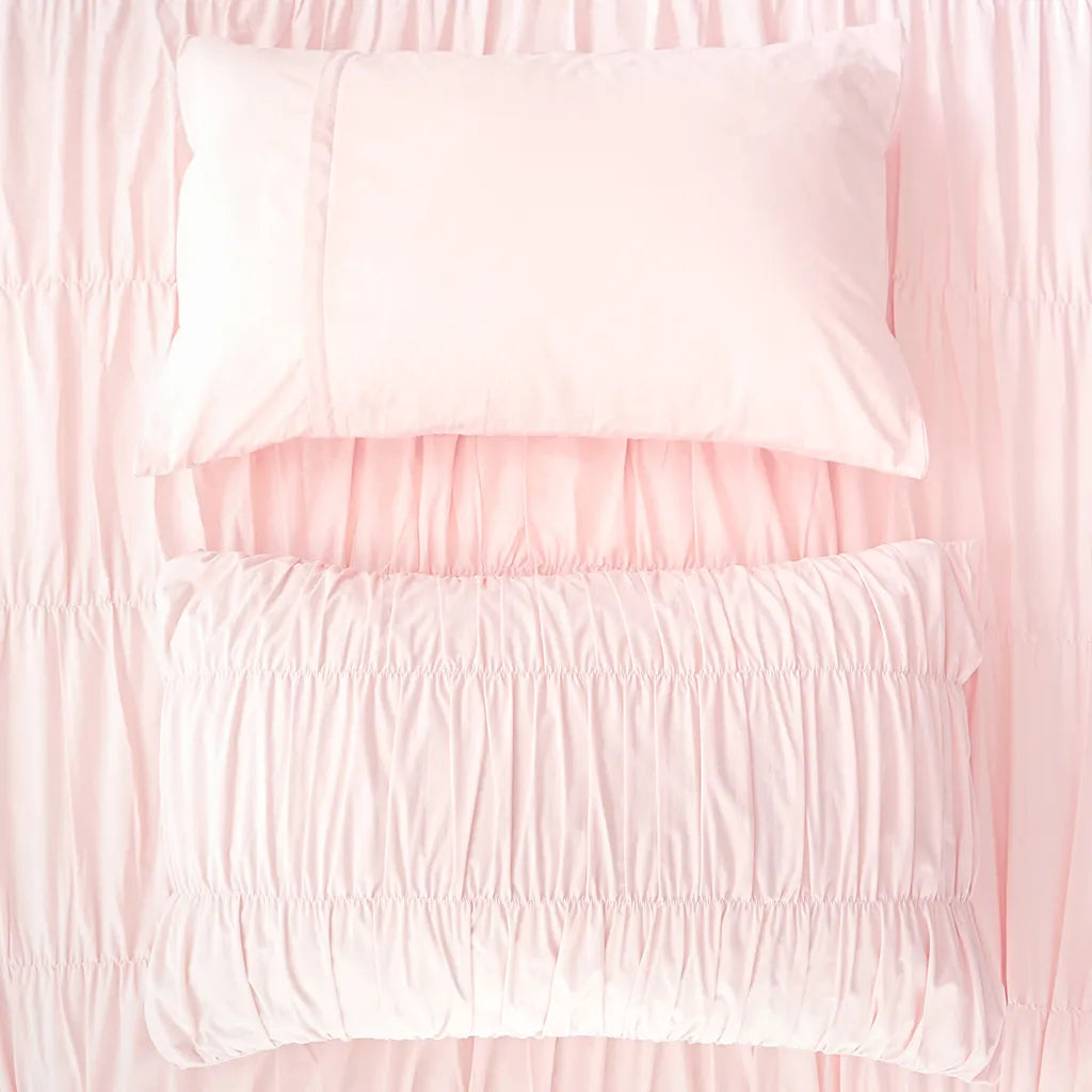 Dreamy Cinched Duvet Cover Pink