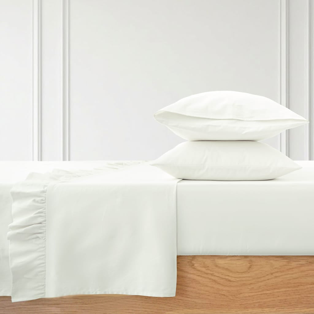 Petal Ruffle Sheet Set Ivory