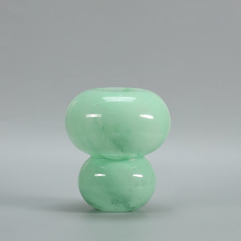 Dadu Murano Glass Vase Green