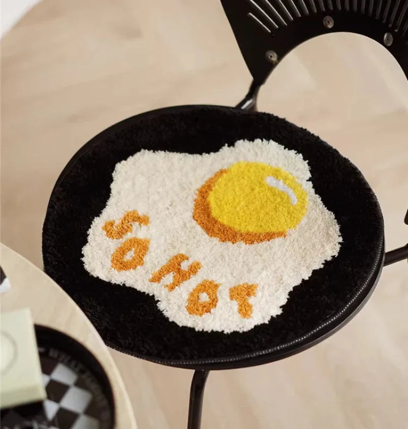 Daily Cartoons Tufting Seat Rug Egg