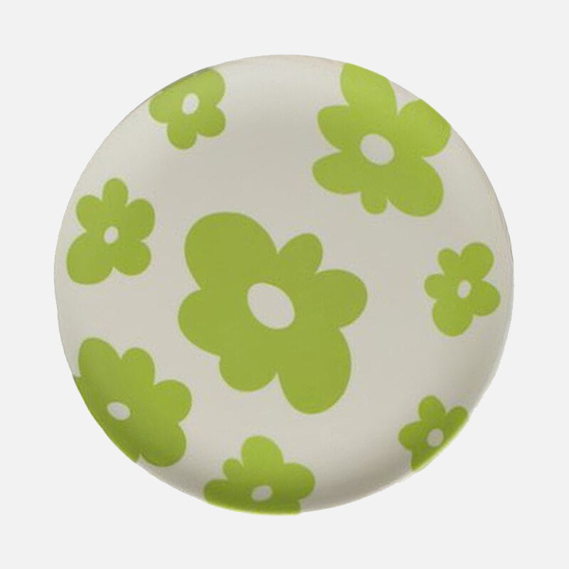 Daily Graphic Plates Green Flowers