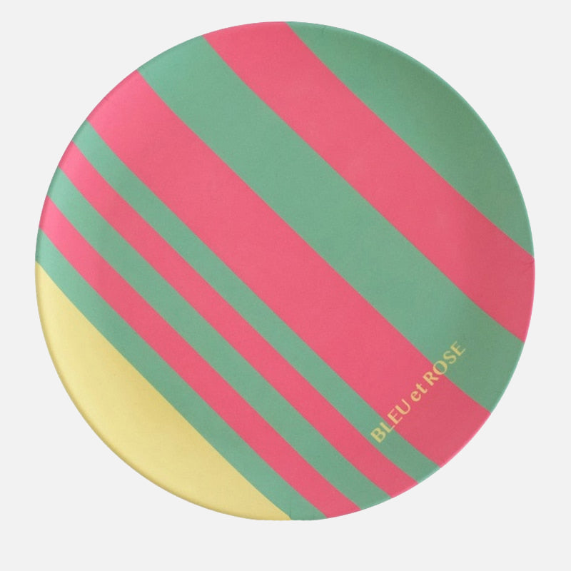 Daily Graphic Plates Pink Stripes