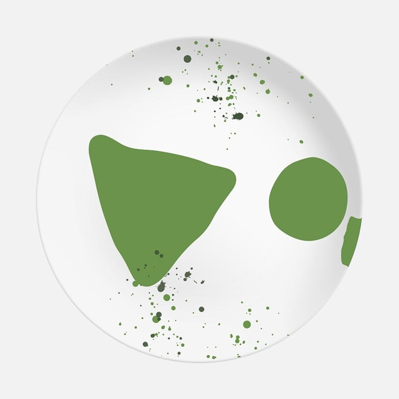 Daily Graphic Plates White Abstract