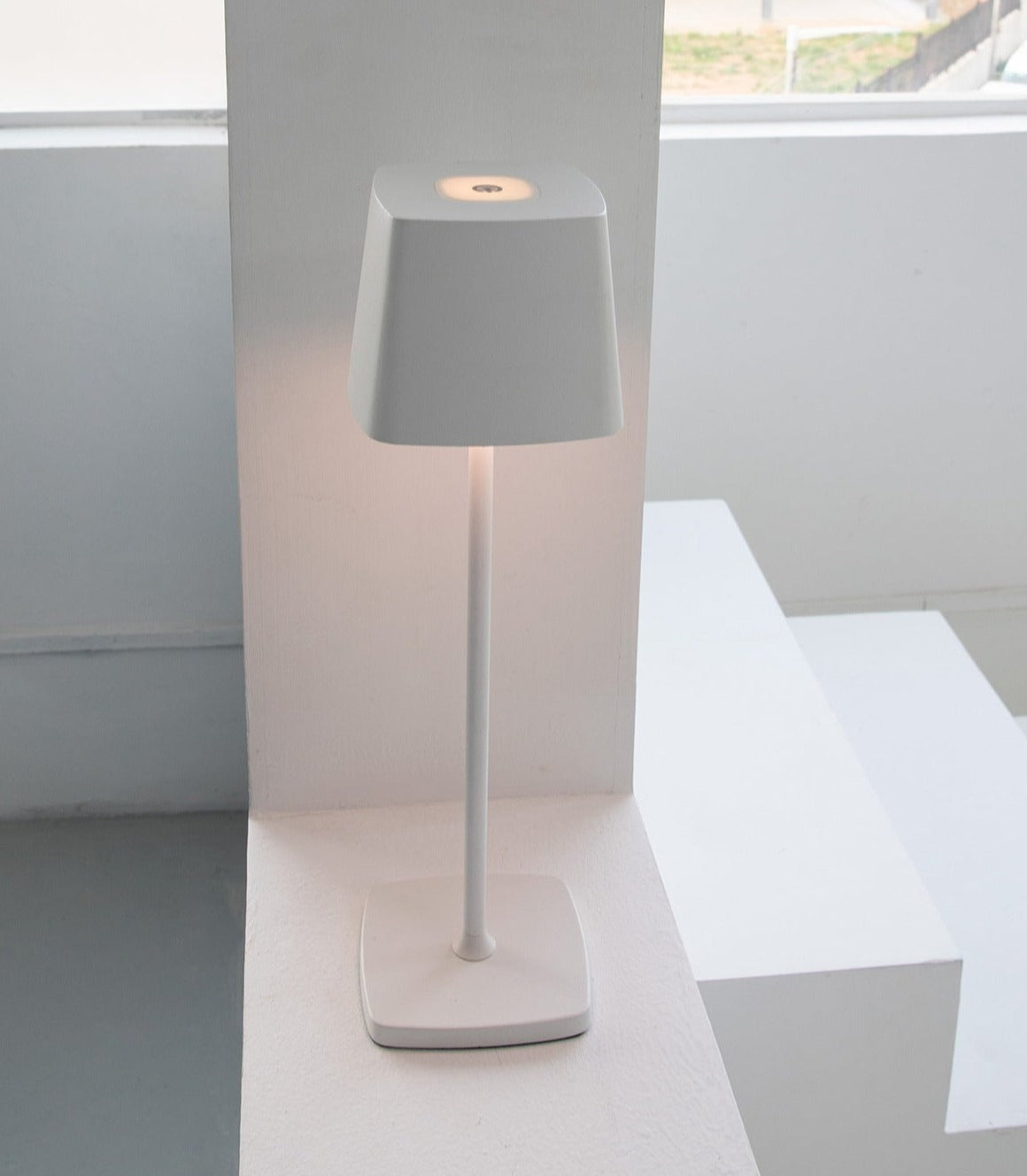 Dainty Quad Cordless LED Table Lamp White