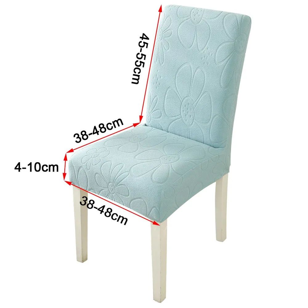 Daisy Stretch Dining Chair Cover Frosted Mist
