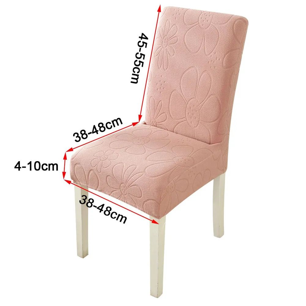Daisy Stretch Dining Chair Cover Rose Blush
