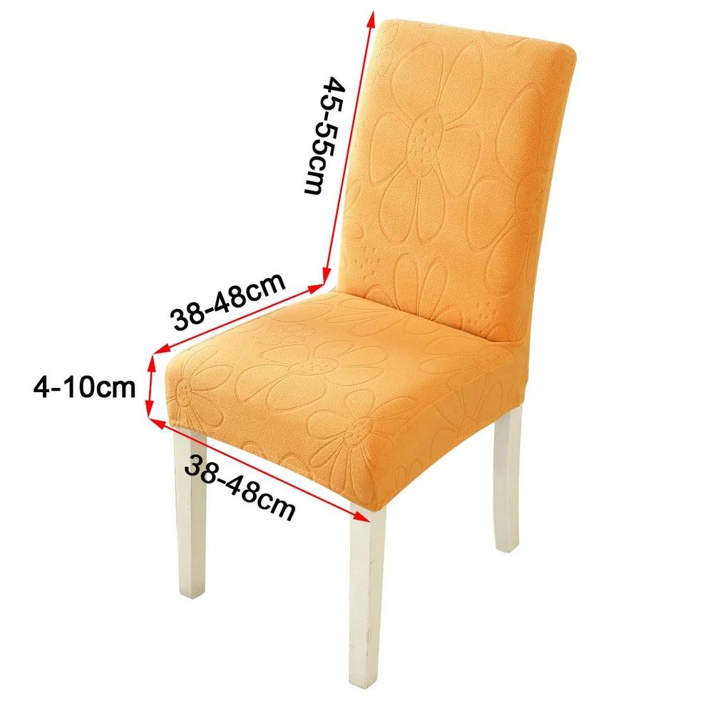Daisy Stretch Dining Chair Cover Marigold Pop