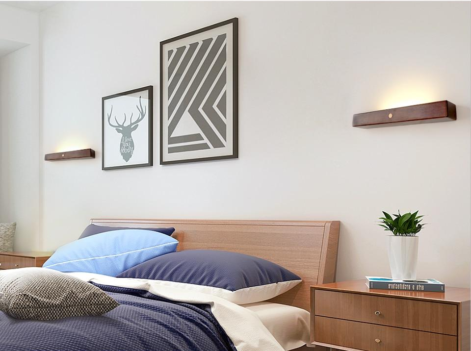 Damian Wooden Linear Wall Sconce