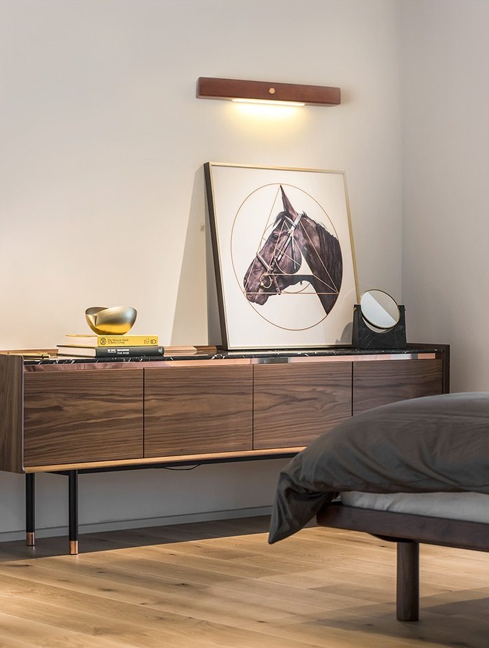 Damian Wooden Linear Wall Sconce