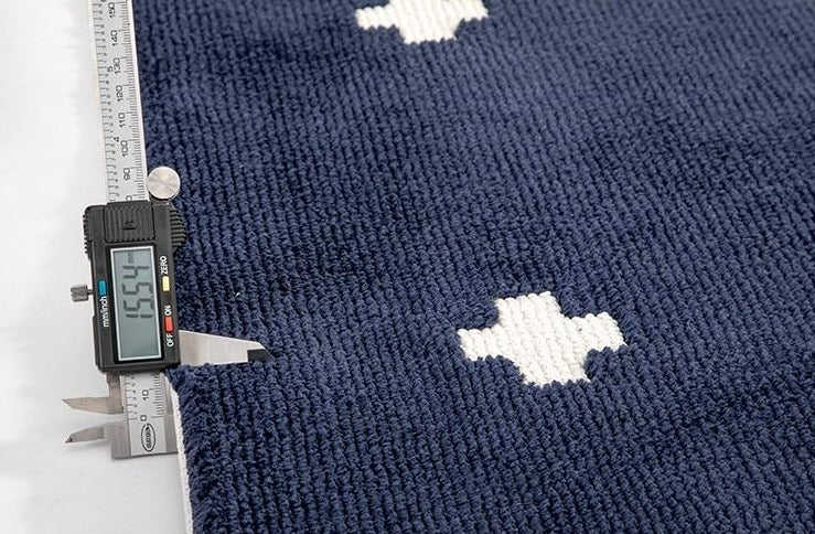 Deep Blue Patterned Area Rug