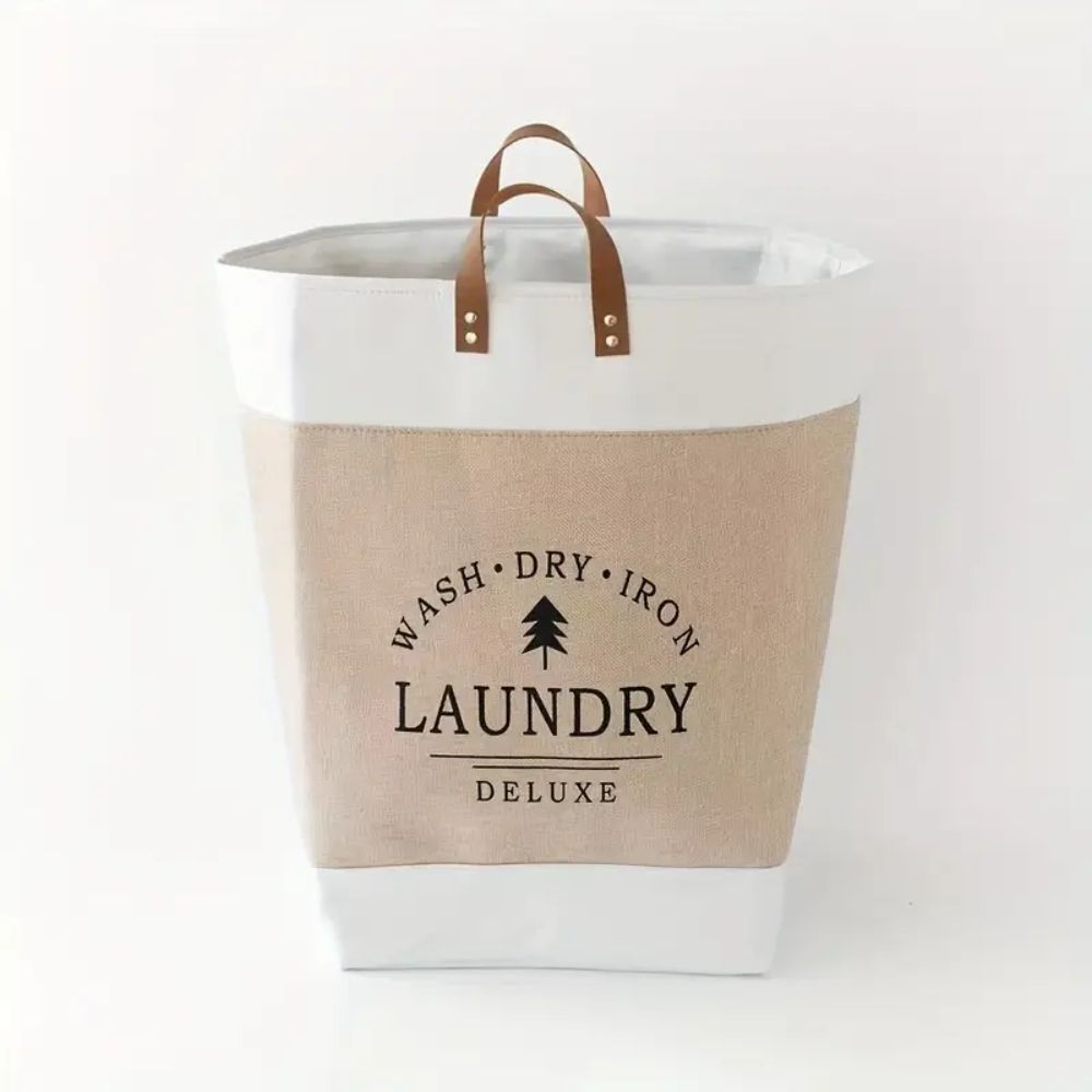 Deluxe Freestanding Laundry Basket Natural Sand