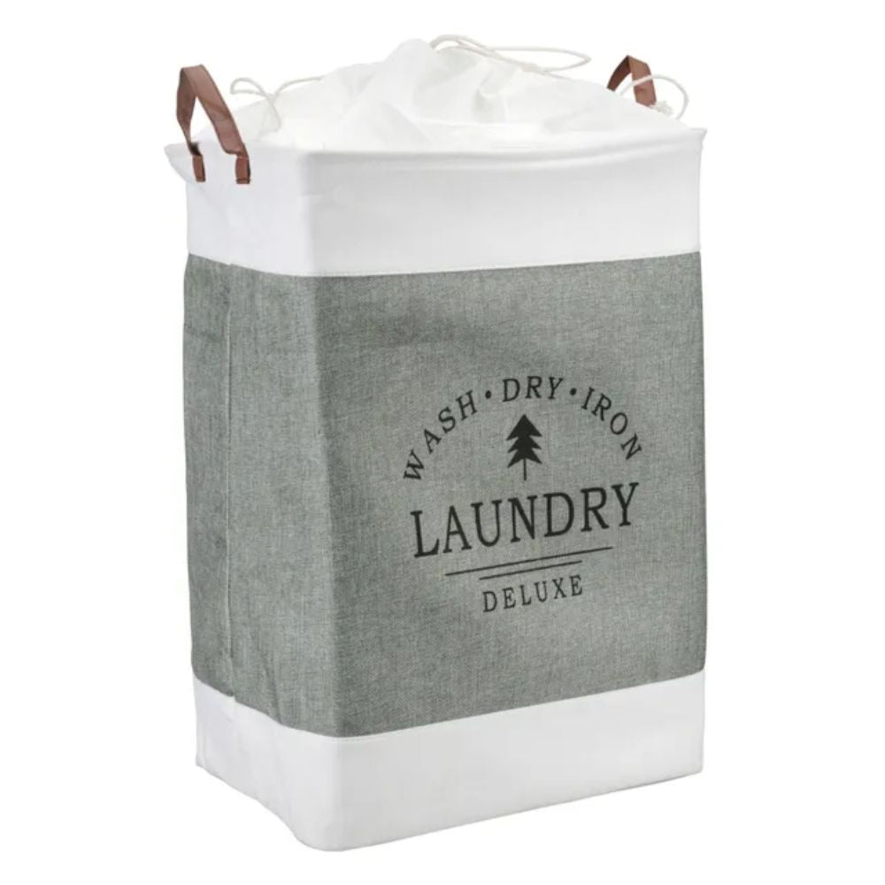 Deluxe Freestanding Laundry Basket Calm Stone