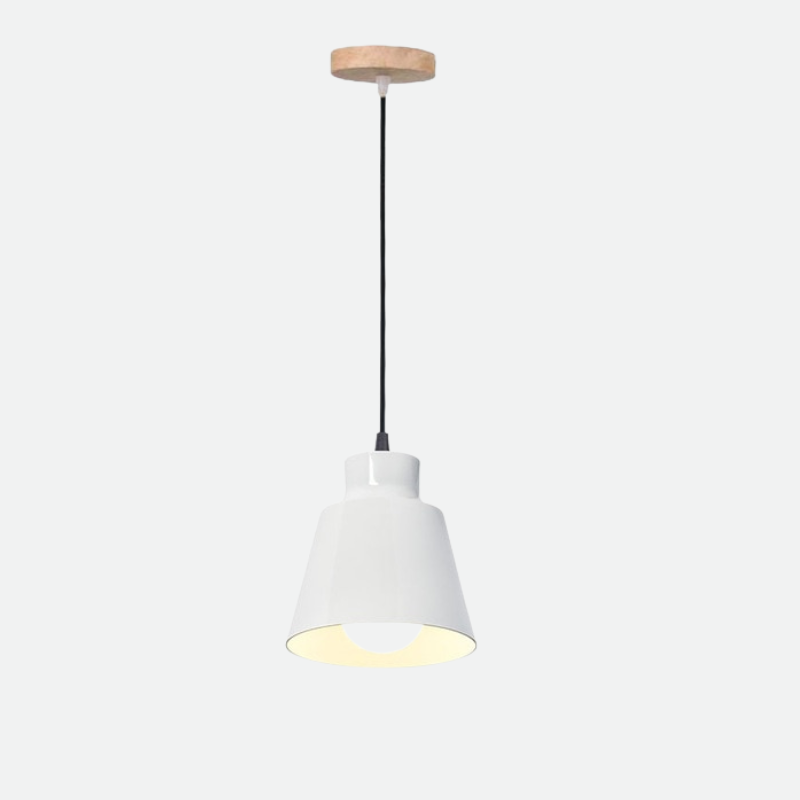 Devon Pendant Cone Lamp - Final Sale White