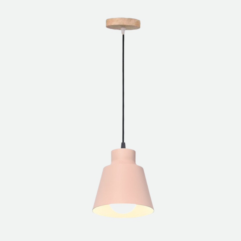 Devon Pendant Cone Lamp - Final Sale Pink