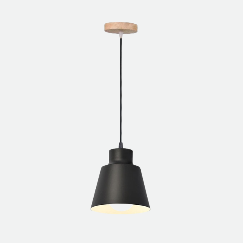 Devon Pendant Cone Lamp - Final Sale Black