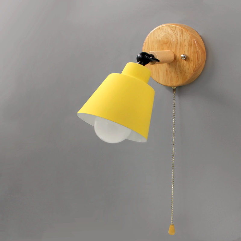 Devon Wall Sconce with Pull Chain Switch Yellow