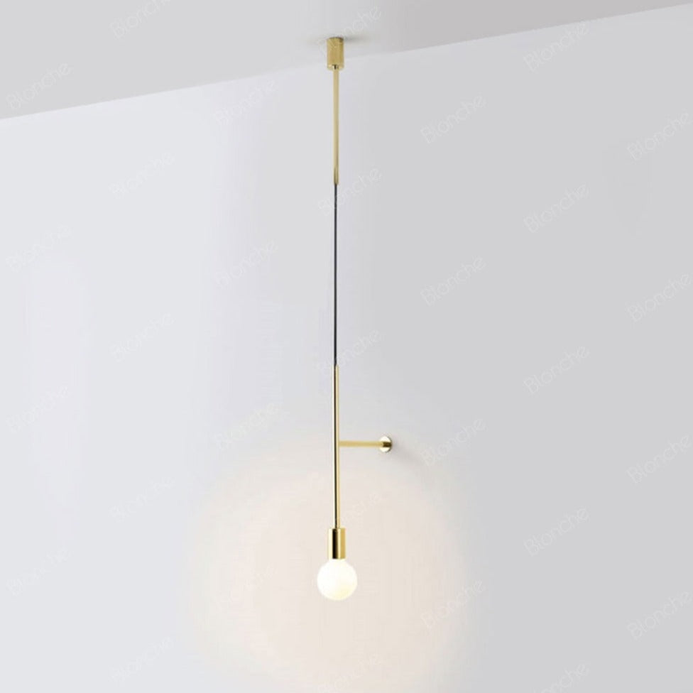 Dian Glass & Metal Wall Light Gold Long