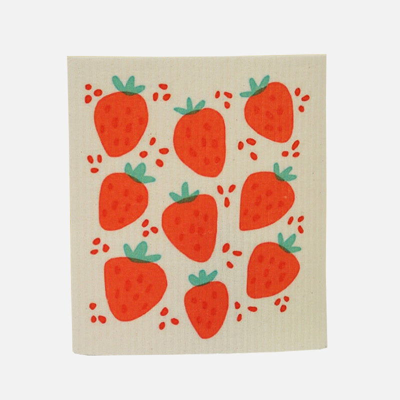 Dido Graphic Quick Drying Kitchen Towels Strawberry