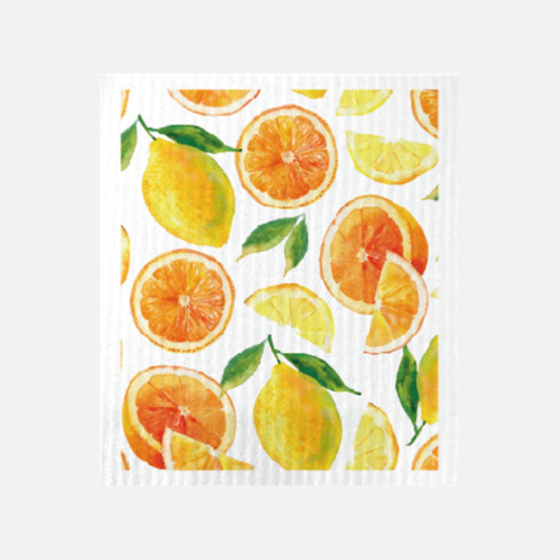 Dido Graphic Quick Drying Kitchen Towels Orange - Lemon
