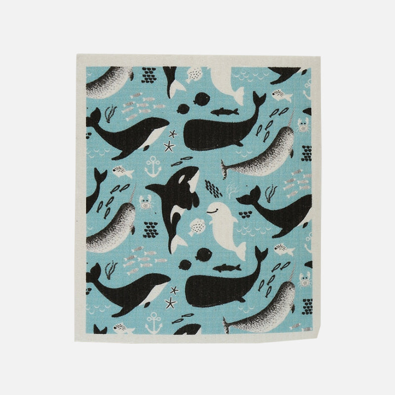 Dido Graphic Quick Drying Kitchen Towels Whale