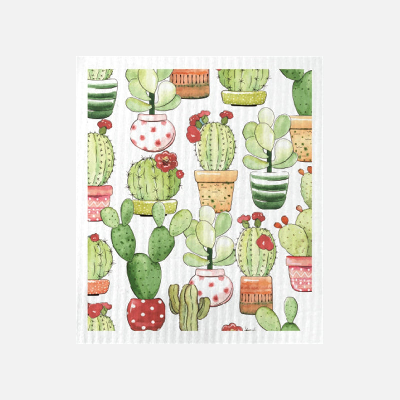Dido Graphic Quick Drying Kitchen Towels Cactus Pot