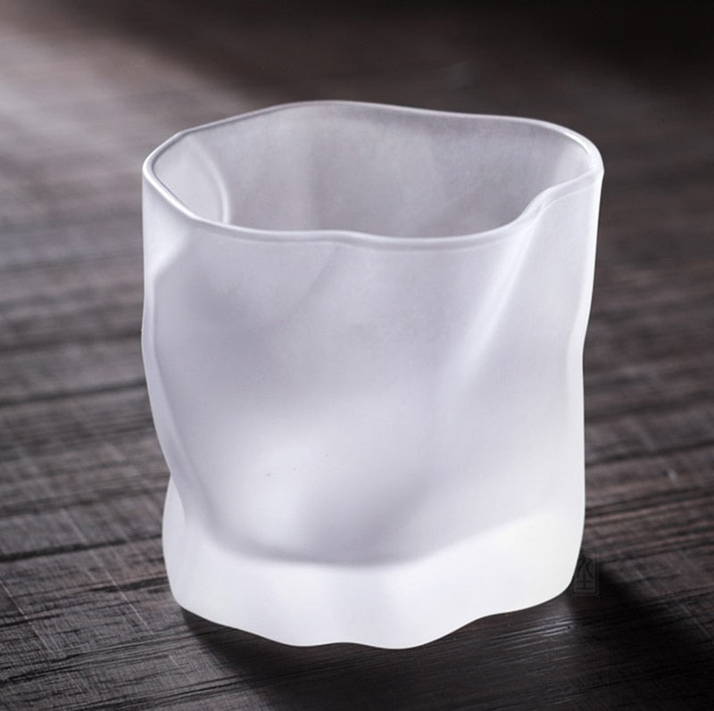 Distort Texture Whisky Glass Set Frosted Finish