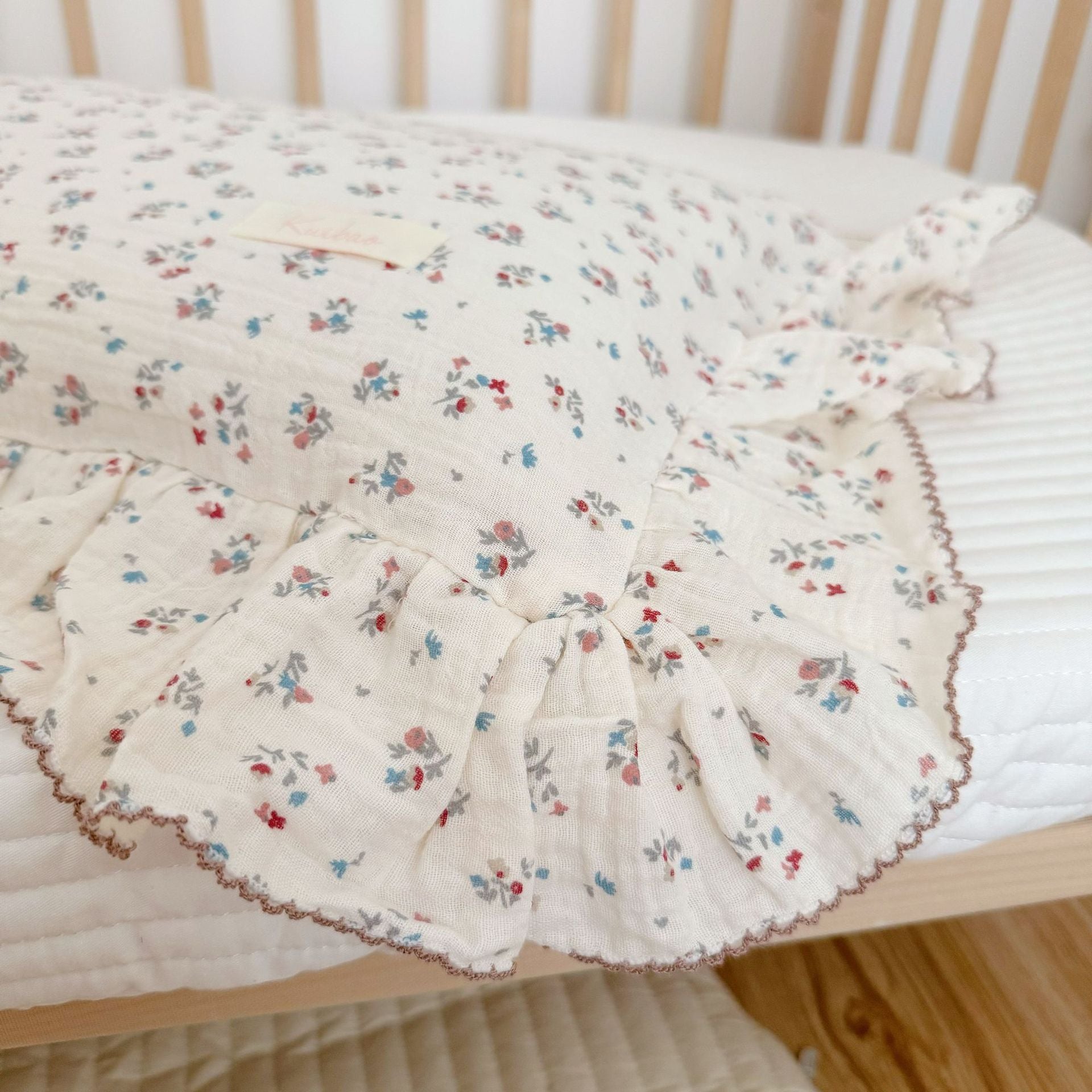 Cotton Gauze Duvet Cover Set – Ditsy Floral with Ruffles
