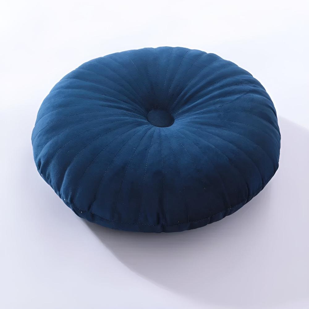 Pumpkin Plush Cushion Dark Blue