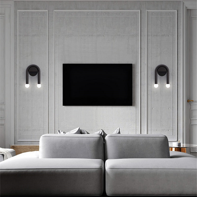 Double Light Arched Metal Wall Sconce - Final Sale
