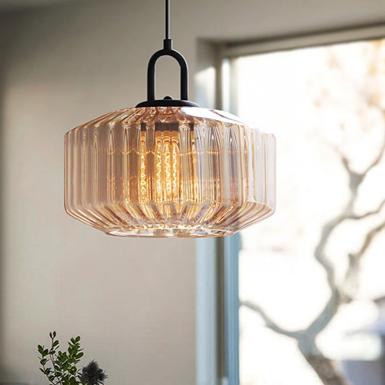 Dragon Fly Glass LED Pendant Light Orange