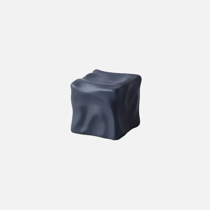 Draped Cube Ornament Black Small