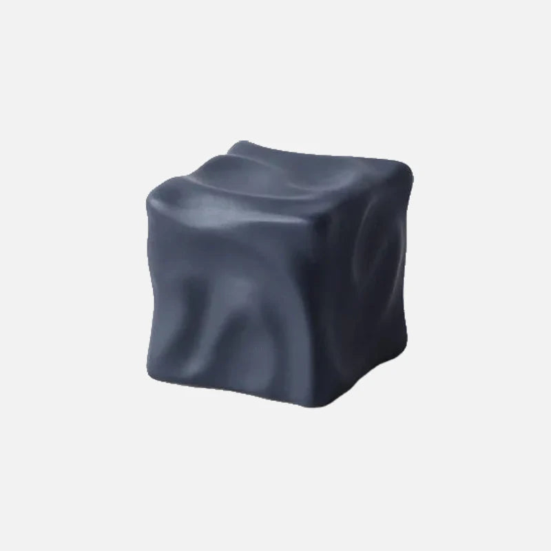 Draped Cube Ornament Black Large