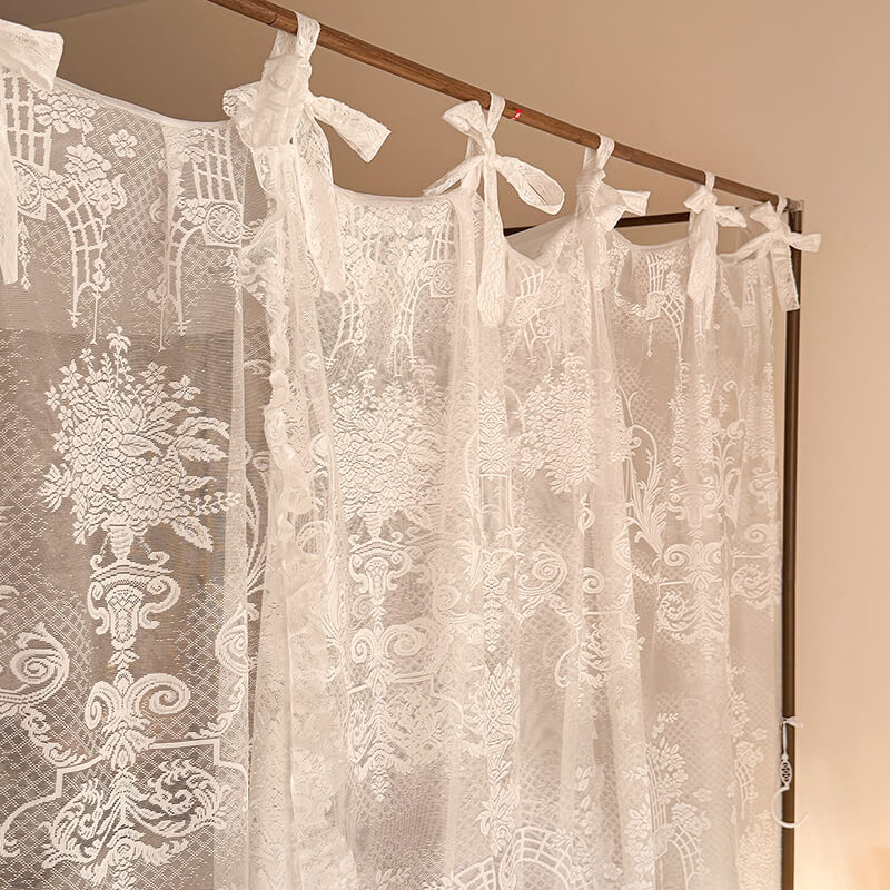 Dreamy Lace Bed Canopy – Soft Mosquito Net for Kids & Girls Rooms