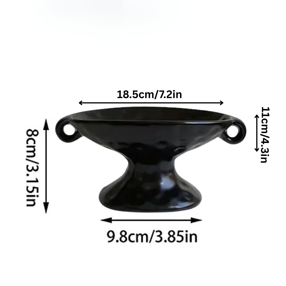 Dual-Ear Ceramic Oval Organizer
