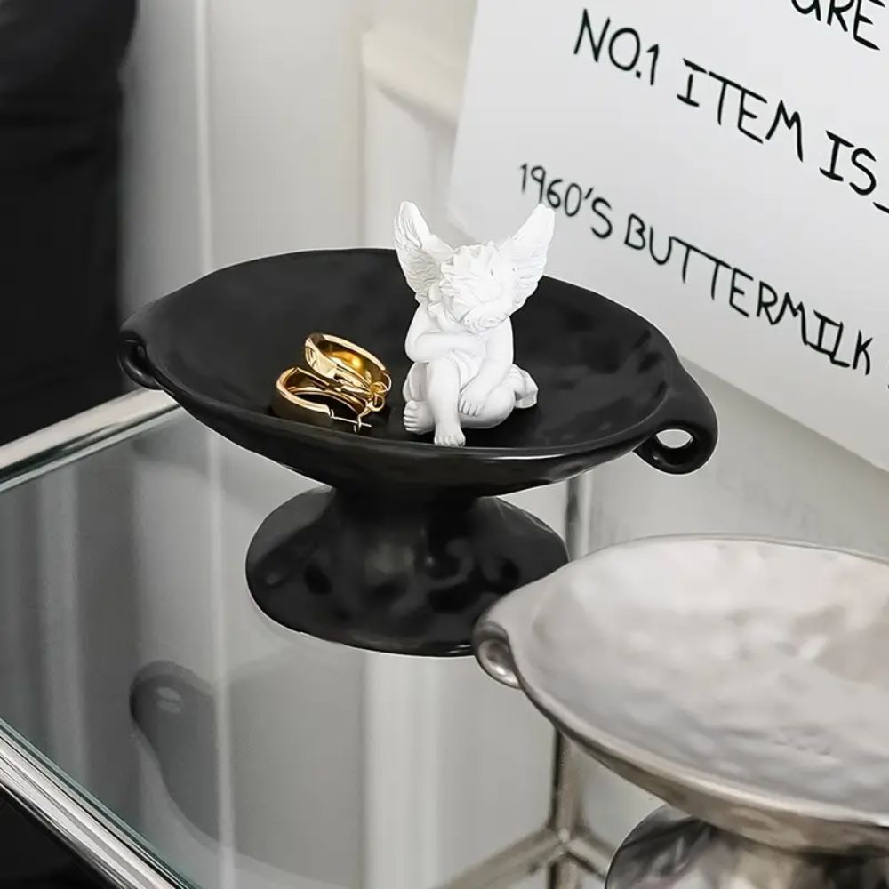Dual-Ear Ceramic Oval Organizer