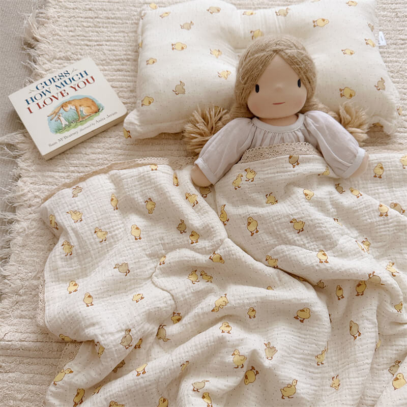 Duck Kids Comforter – Cotton Muslin with Lace Trim