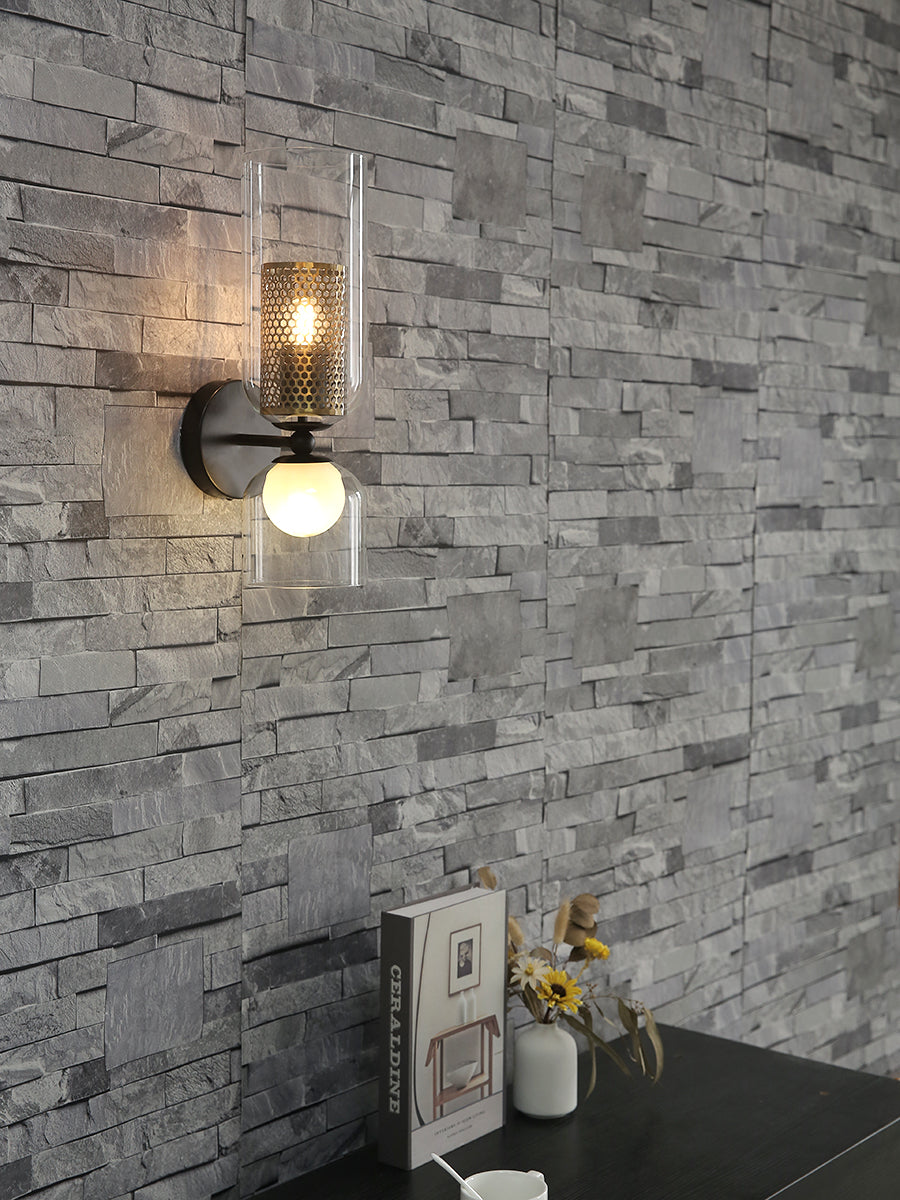 Duo Honeycomb Double Head Glass Wall Lamp