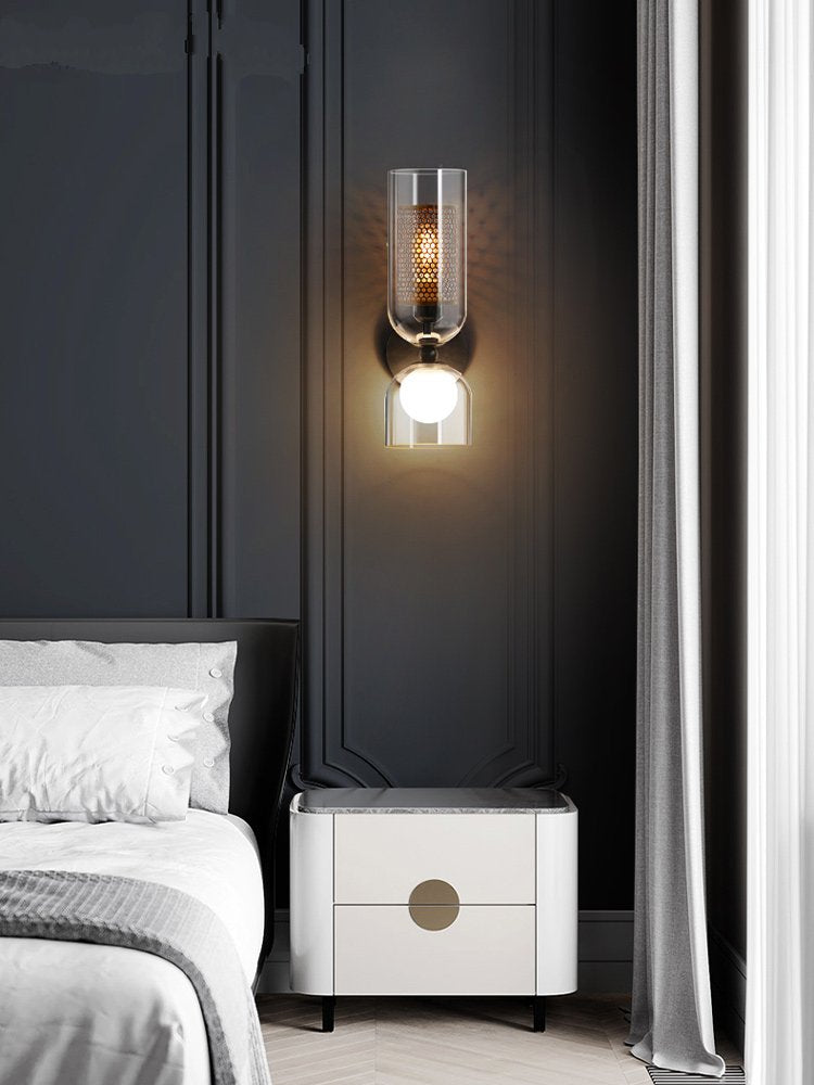Duo Honeycomb Double Head Glass Wall Lamp