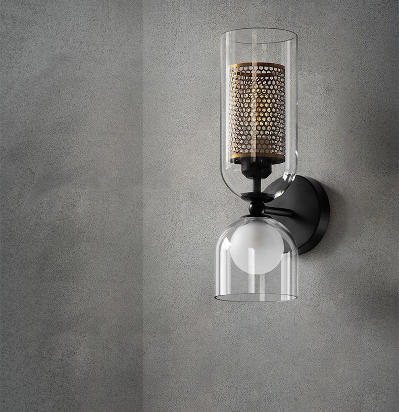 Duo Honeycomb Double Head Glass Wall Lamp