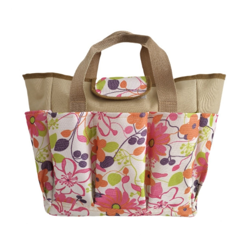 Durable Multi-Purpose Gardening Tool Storage Bag Pink Blossom