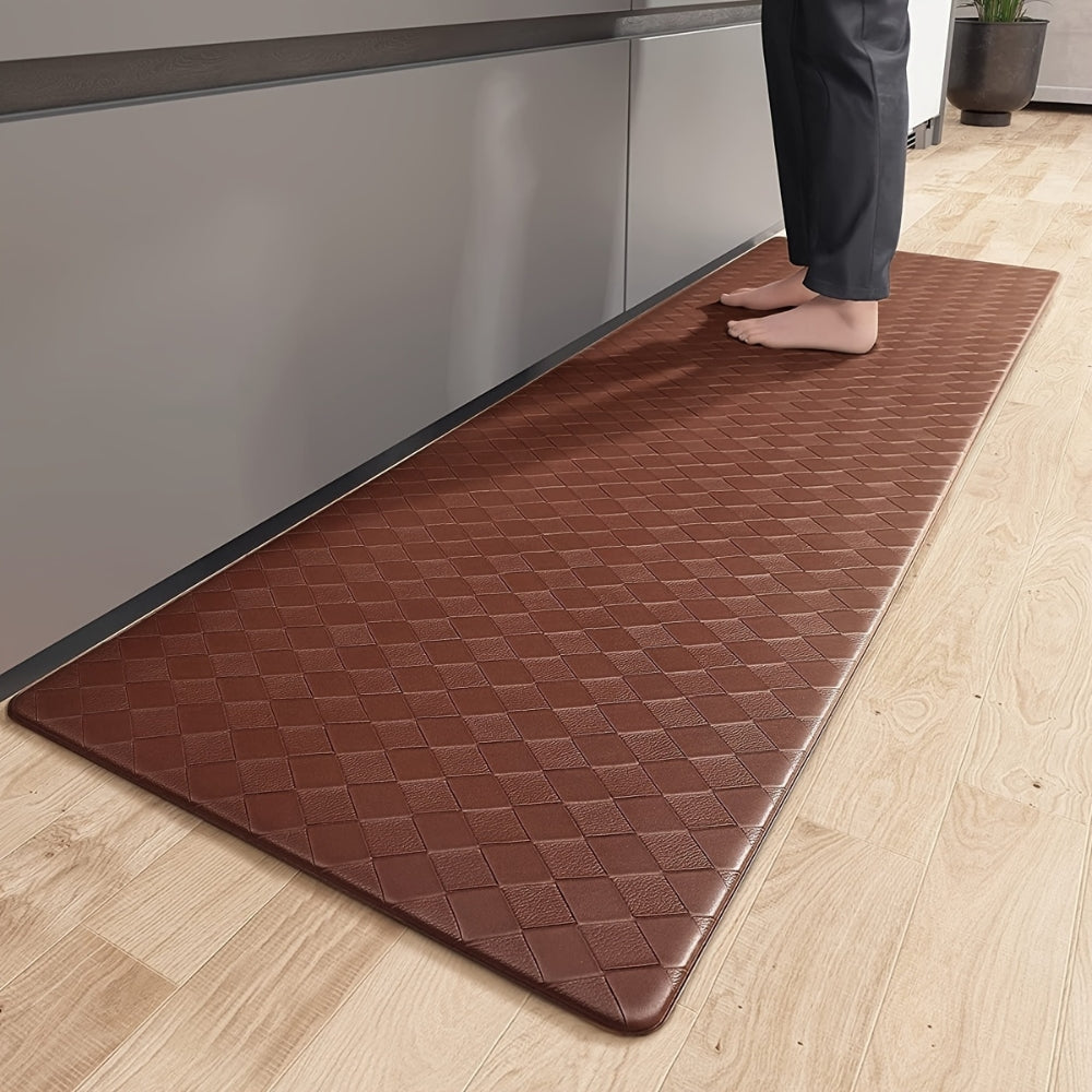 Cushioned Comfort Kitchen Mat | Non-Slip Runner Mat Brown