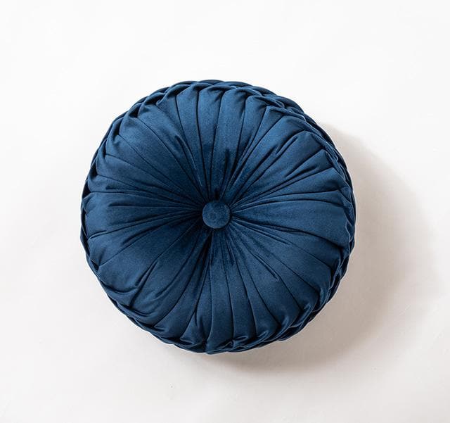Desert Tones Pleated Velvet Pillows Blue
