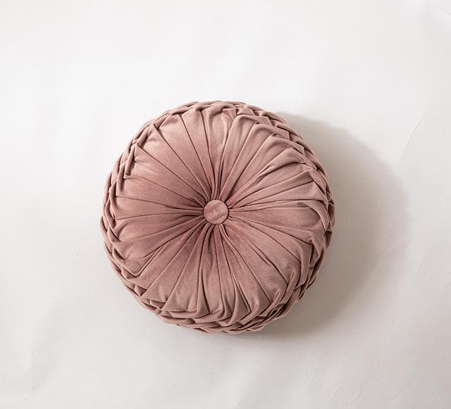 Desert Tones Pleated Velvet Pillows Blush