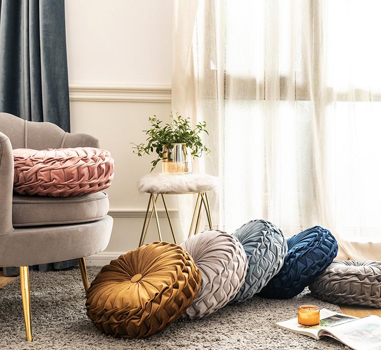 Desert Tones Pleated Velvet Pillows
