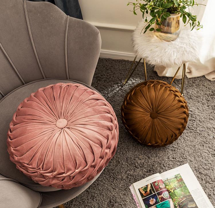 Desert Tones Pleated Velvet Pillows