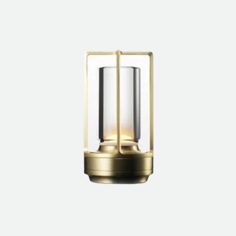 Dynamo LED Portable Table Lamp Gold Lantern Lamp