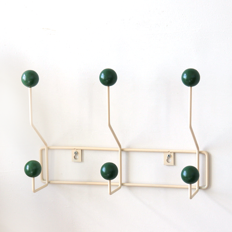 Eames Dot Metal Wall Hook Rack Green 3 Hook
