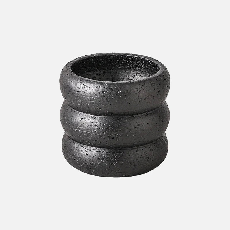 Earth Rounds Planters Black