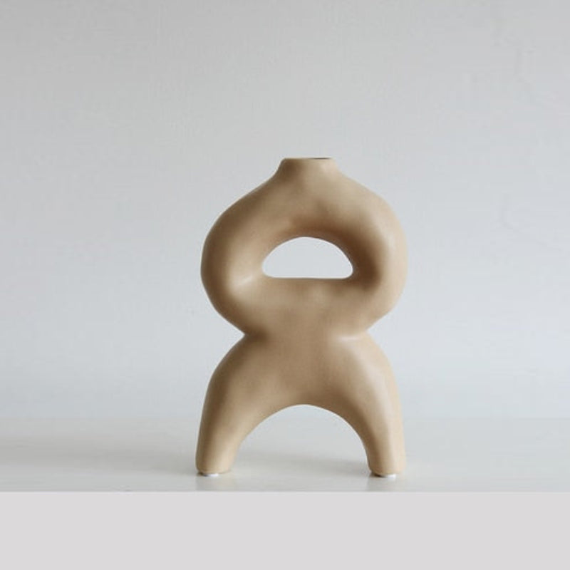 Earth Tones Handmade Ceramic Vase Nude