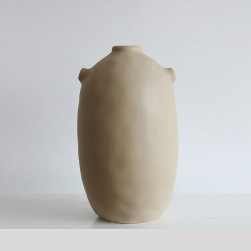 Earth Tones Handmade Ceramic Vase Taupe